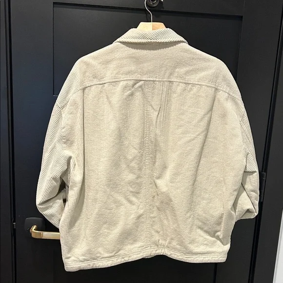 ZARA Cream Corduroy Shawl-Collar Blazer Jacket - Picture 5 of 8
